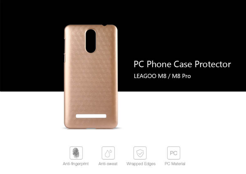 OCUBE PC Hard Protective Case Phone Cover for LEAGOO M8 / M8 Pro Metallic Paint Coating Mobile Shell