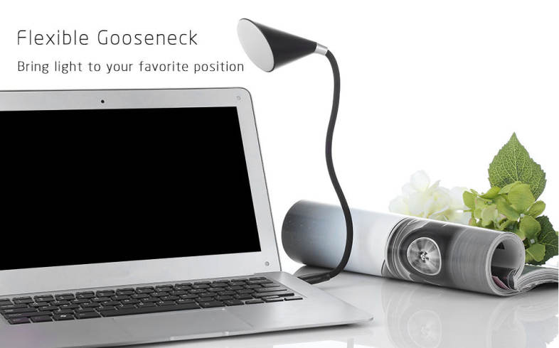 E - WONDERLAND USB LED Lamp Bluetooth Speaker Flexible Gooseneck 115 Lumens