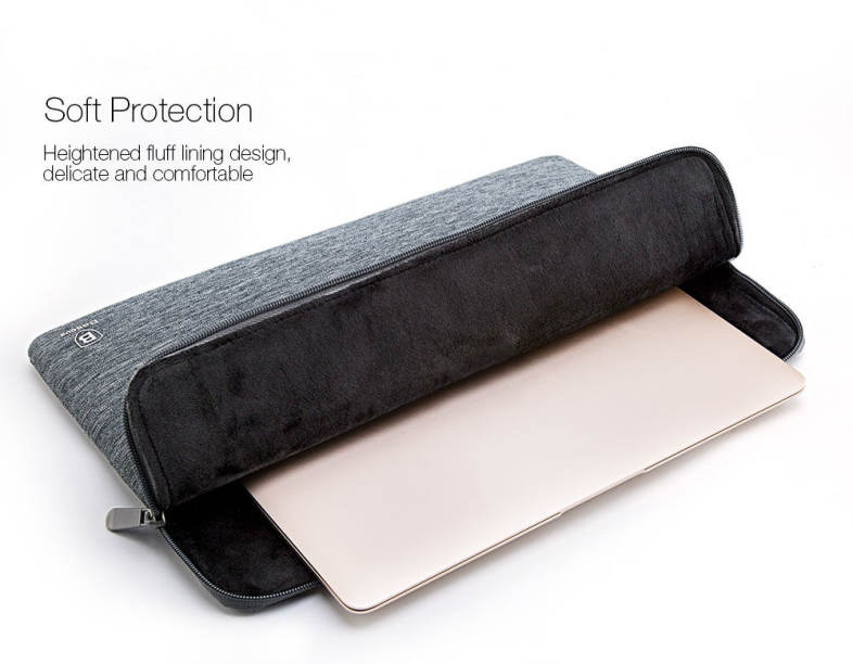 Baseus Laptop Sleeve Cover Case Bag Soft Protective Tablet Pouch for New MacBook Pro 15 inch