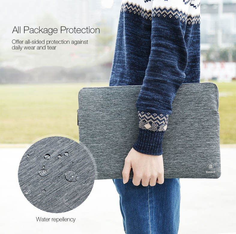 Baseus Laptop Sleeve Cover Case Bag Soft Protective Tablet Pouch for New MacBook Pro 13 inch
