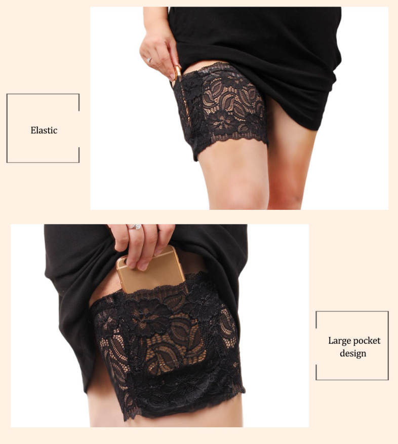 Elastic Lace Hollow Out Ultrathin Anti-slip Socks Cuffs