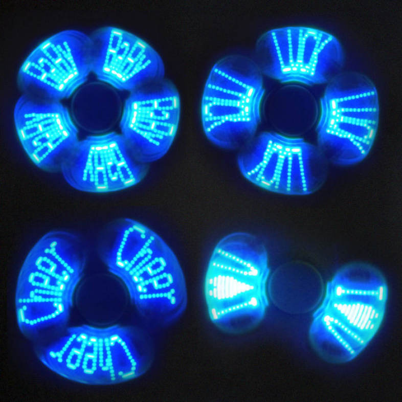 Stress Reliever Fidget Spinner with Letters LED Light