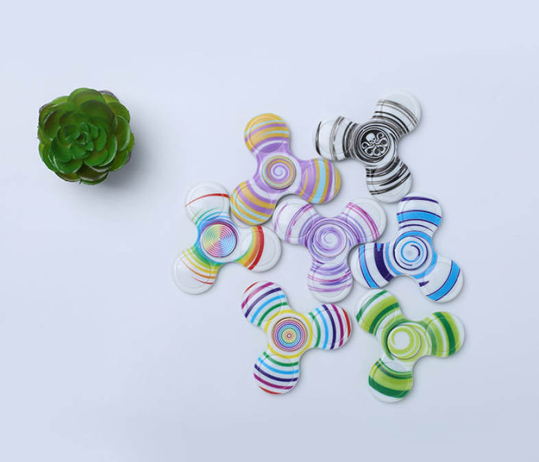 Anti-stress Toy Plastic Patterned Fidget Spinner