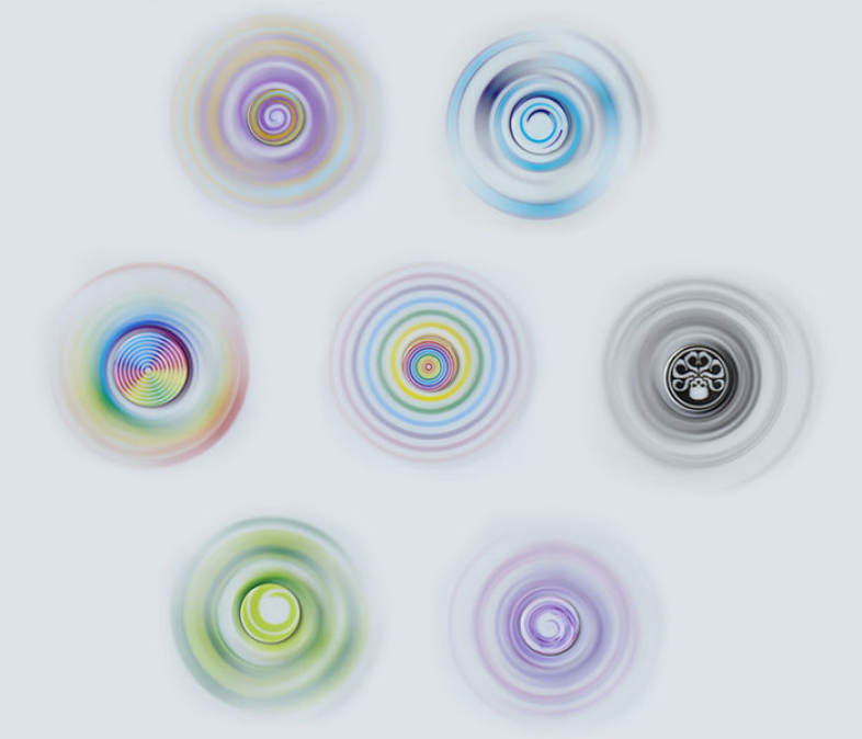 Anti-stress Toy Plastic Patterned Fidget Spinner