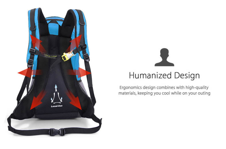 LOCAL LION 459 Outdoors Hydration Backpack 22L Climbing Pack for Hiking Running Riding