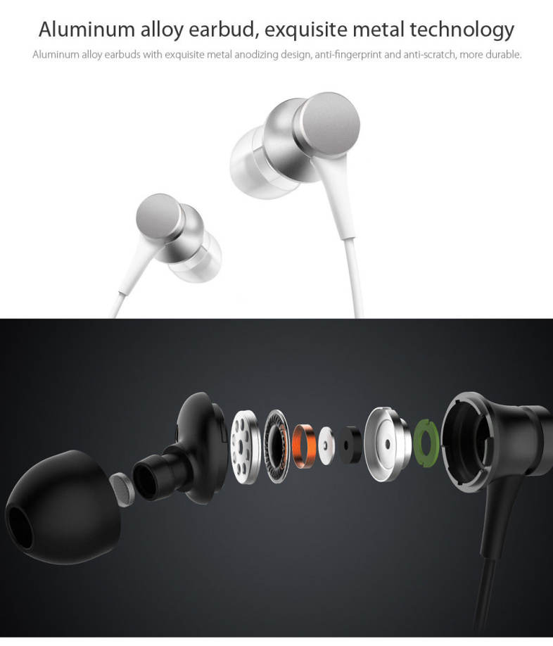 Original Xiaomi Piston In-ear Earphones with Mic Fresh Version