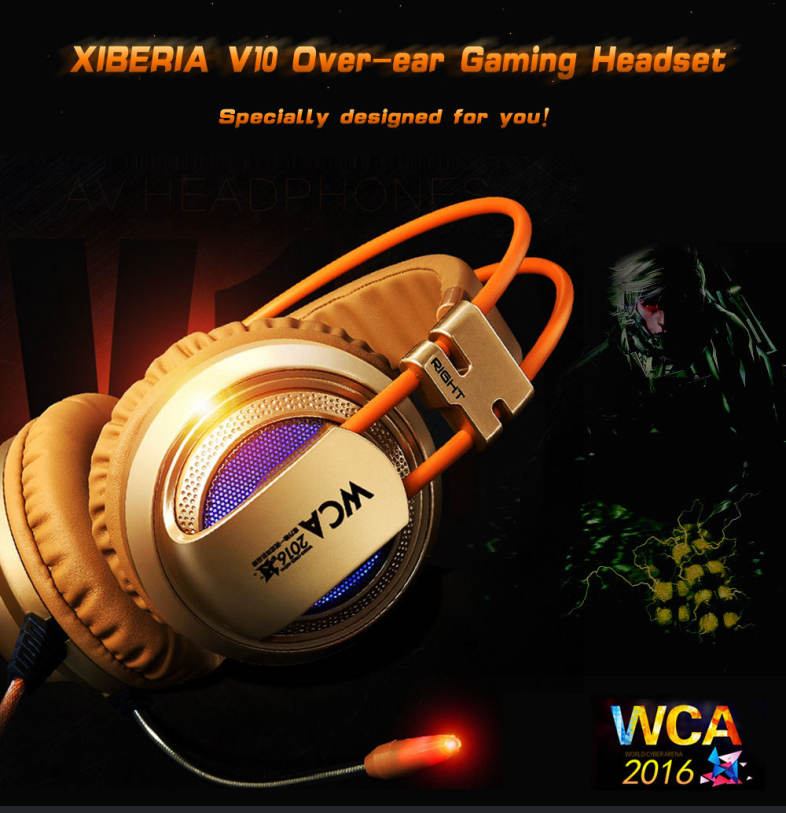 XIBERIA V10 Over-ear Gaming Headset with Vibration Function