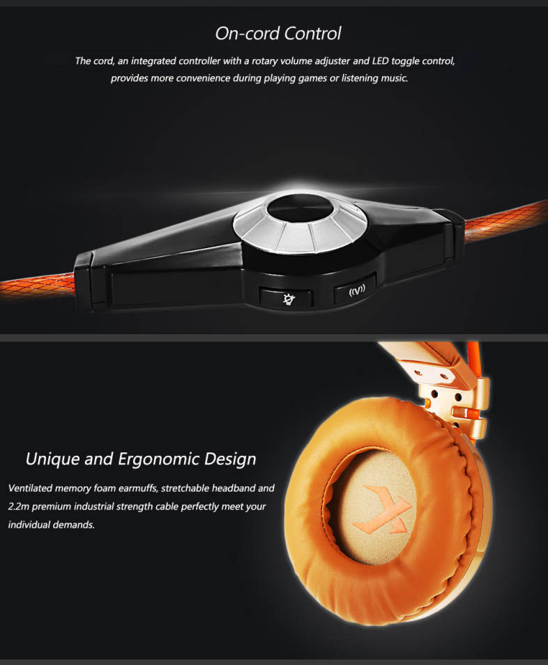 XIBERIA V10 Over-ear Gaming Headset with Vibration Function