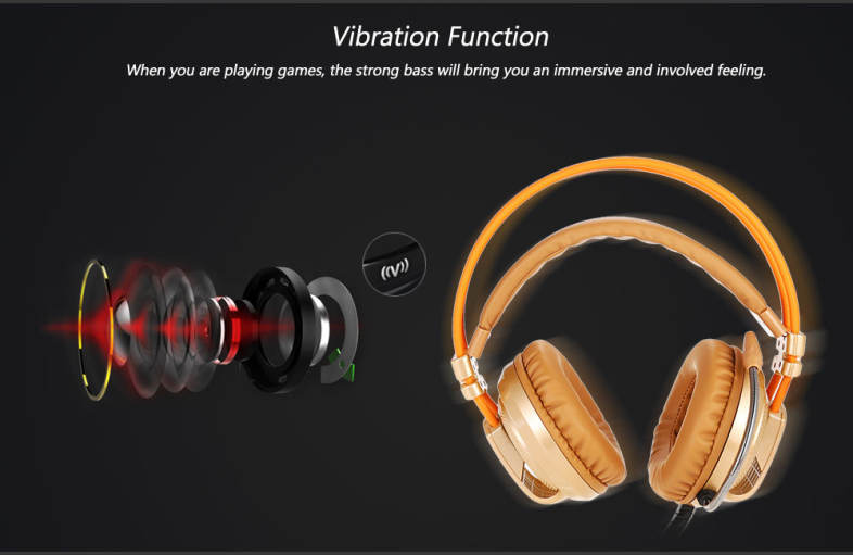 XIBERIA V10 Over-ear Gaming Headset with Vibration Function
