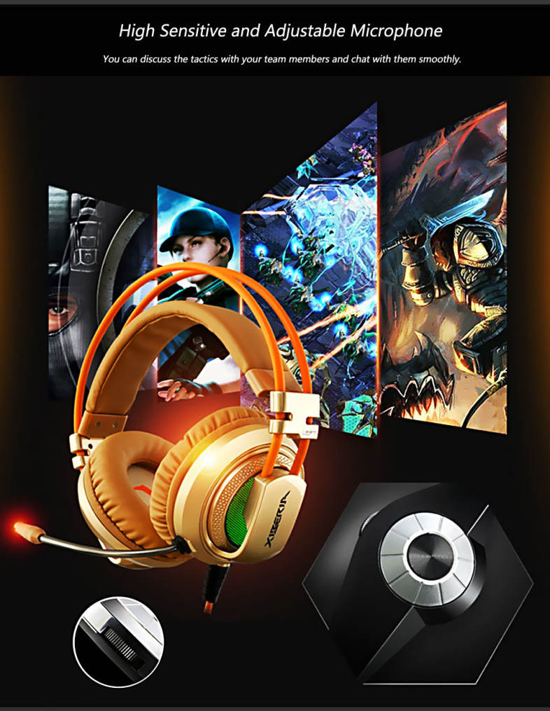 XIBERIA V10 Over-ear Gaming Headset with Vibration Function