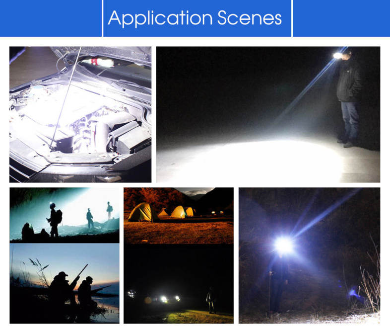 Shengfeihuo Motion Sensor LED Zoom Hard Light Rechargeable Head Lamp