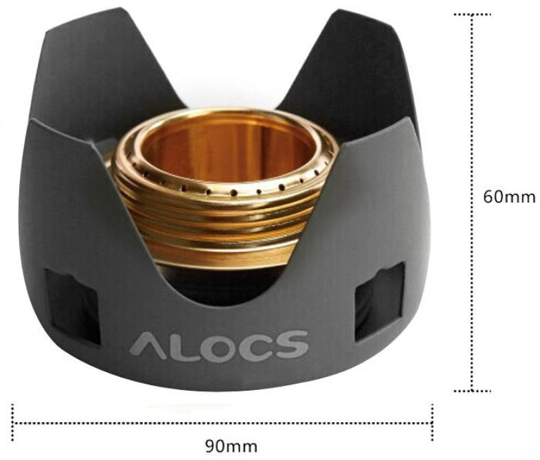 Alocs Portable Mini Spirit Burner Alcohol Stove for Outdoor Backpacking Hiking Camping