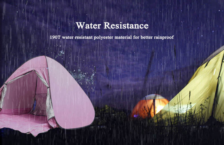 CLEYE Outdoor Water Resistant Automatic Instant Setup 2 Person Beach Tent with Door Curtain