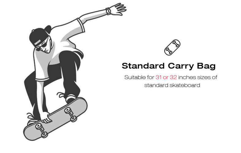 PUENTE Outdoor Water Resistant High-fiber Polyester Draw Cord Skateboard Scooter Carrying Bag