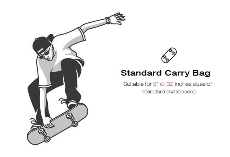 PUENTE Outdoor Water Resistant High-fiber Polyester Skateboard Scooter Carrying Bag Case