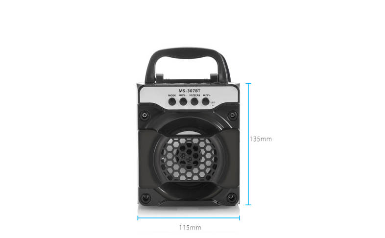Redmaine MS - 307BT Portable Bluetooth Speaker with LED Lights 3 inch Driver Unit