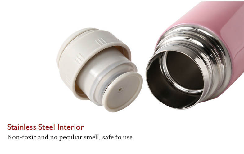 Portable Vacuum Insulated Cup Stainless Steel Travel Mug Water Bottle with Silicone Handle