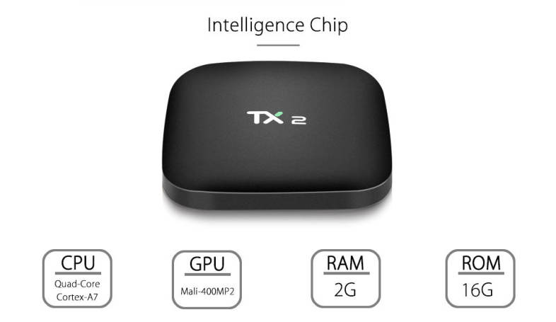 TX2 - R2 TV Box Android 6.0 Support 4K x 2K Bluetooth 2.4GHz WiFi