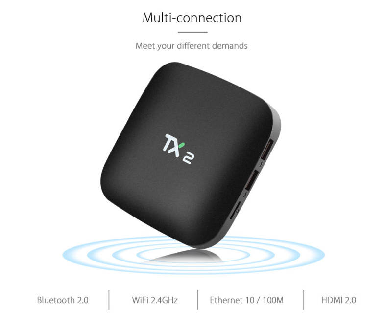TX2 - R2 TV Box Android 6.0 Support 4K x 2K Bluetooth 2.4GHz WiFi