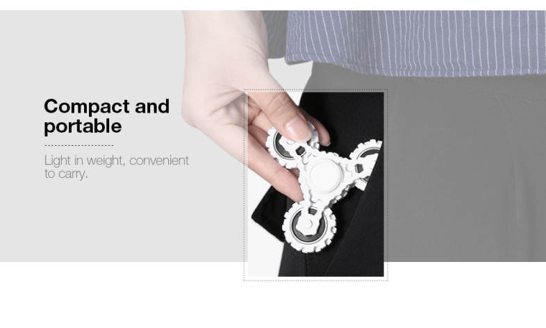 Four Gear Rotating Trilateral Pattern ABS Hand Spinner Metal Bearings Finger Toy Stress Reliever Anxiety Reducer