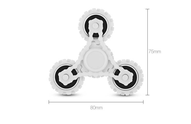 Four Gear Rotating Trilateral Pattern ABS Hand Spinner Metal Bearings Finger Toy Stress Reliever Anxiety Reducer