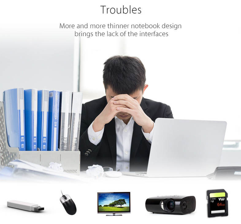 Baseus Enjoyment Series Type-C Output SD / TF Card   USB 2.0 Interface Hub Digital Multiport Adapter
