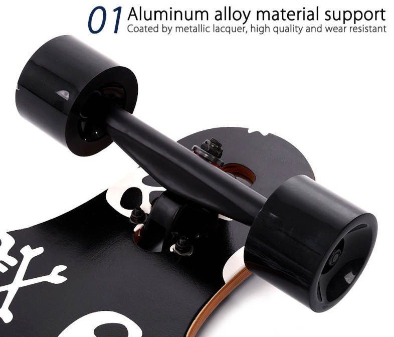 PUENTE Fashionable Long Skateboard Four-wheel Roller Scooter Travel Tools