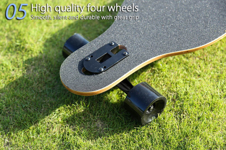 PUENTE Fashionable Long Skateboard Four-wheel Roller Scooter Travel Tools