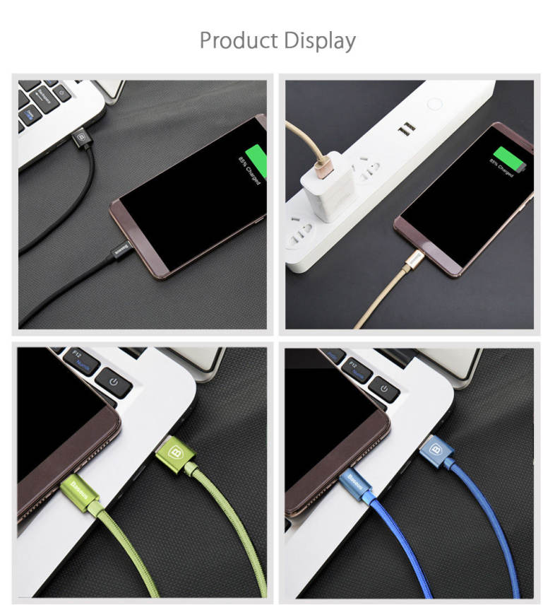 Baseus Speed QC Cable Type-C Data Transmission 5A Quick Charging Cord 1M