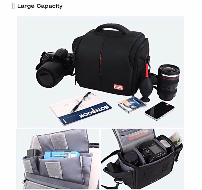 EIRMAI SS03 Compact Water-resistant Camera Bag with Rain Cover for DSLR Lens Accessory