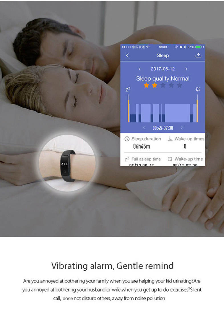 V05C Smartband Bluetooth 4.0 IP65 Waterproof Sedentary Reminder Sleep Monitor Pedometer Android iOS Compatible