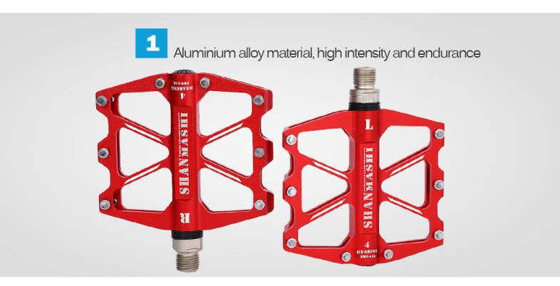 SHANMASHI SMS - 418 Paired Aluminium Alloy 4 Bearings Bicycle Pedal