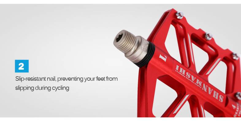 SHANMASHI SMS - 418 Paired Aluminium Alloy 4 Bearings Bicycle Pedal