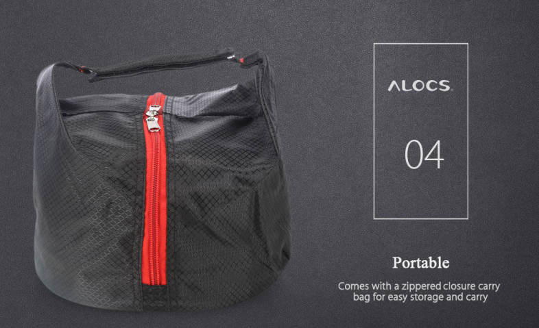 ALOCS CW - C19T Alumina Portable Ultralight 2 - 3 People Cooking Kit Cookware Set Pot Pan Kettle Dishcloth for Camping Picnic Hiking