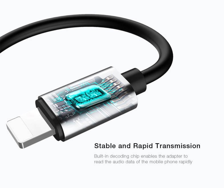 Baseus L32 8 Pin to 3.5mm Audio Adapter Headphone Charging Sync Data for iPhone 7 / 7 Plus