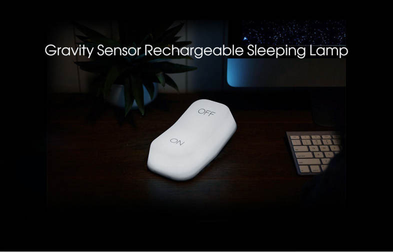 Dimmable LED Night Light Gravity Sensor Rechargeable Sleeping Lamp