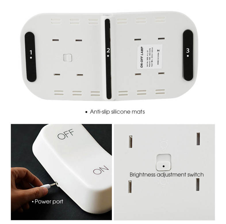 Dimmable LED Night Light Gravity Sensor Rechargeable Sleeping Lamp