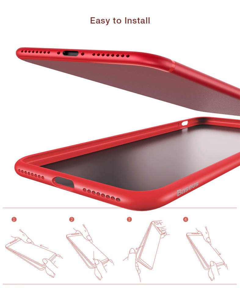 Baseus Mirror Case Luxury Protective Shell Back Cover Anti-scratch Skin for iPhone 7 4.7 inch