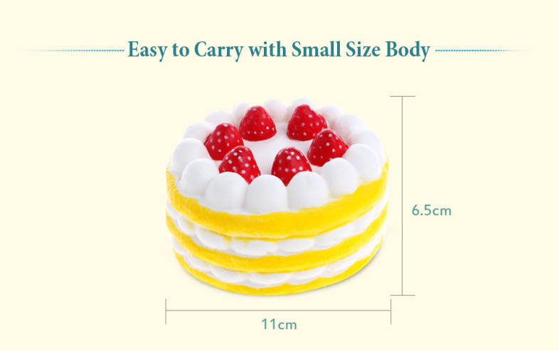 Squeezing Strawberry Cake Slow Rising Cream Scented Release Stress Toy