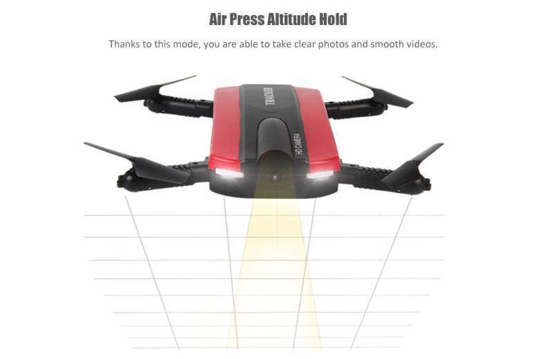 JXD 523 Mini Foldable RC Pocket Drone BNF WiFi FPV 0.3MP Camera / G-sensor Mode / Air Press Altitude Hold