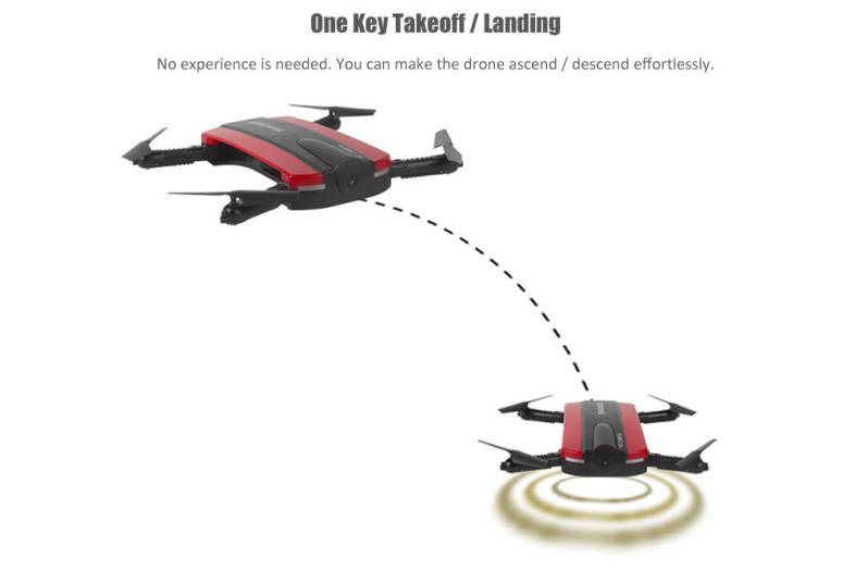 JXD 523 Mini Foldable RC Pocket Drone BNF WiFi FPV 0.3MP Camera / G-sensor Mode / Air Press Altitude Hold