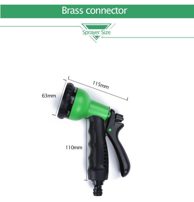 TALL TOP Expandable Garden Magic Hose Water Pipe with 8 in 1 Spray Gun