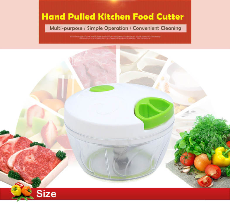 Multifunctional 500ML Hand Pulled Manual Vegetable Cutter Kitchen Food Grinder Tool