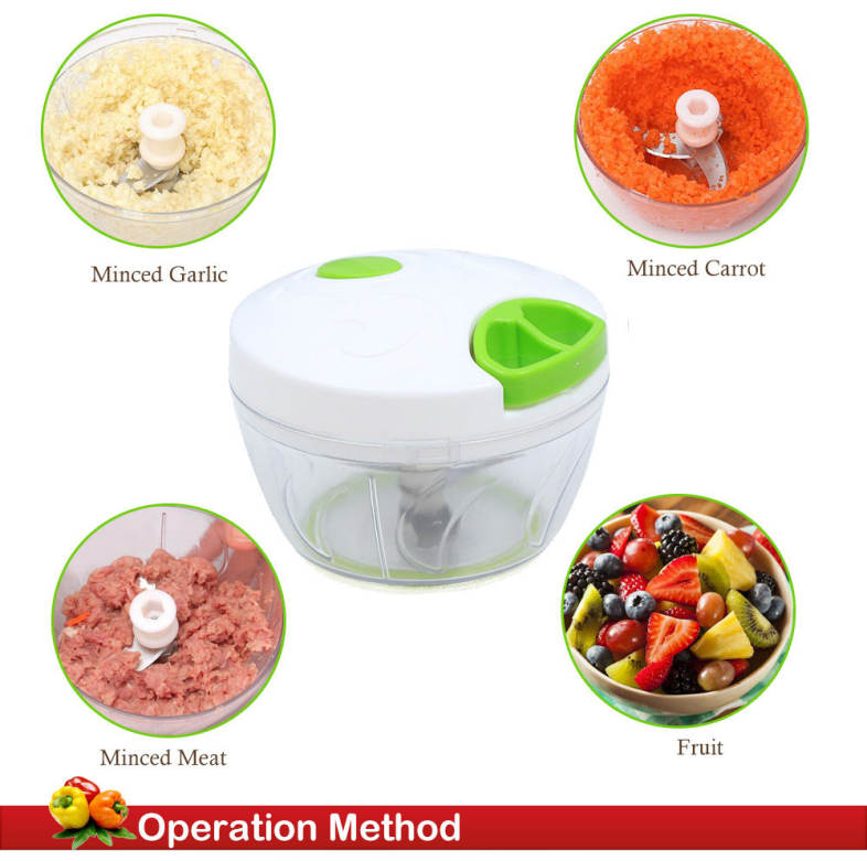 Multifunctional 500ML Hand Pulled Manual Vegetable Cutter Kitchen Food Grinder Tool