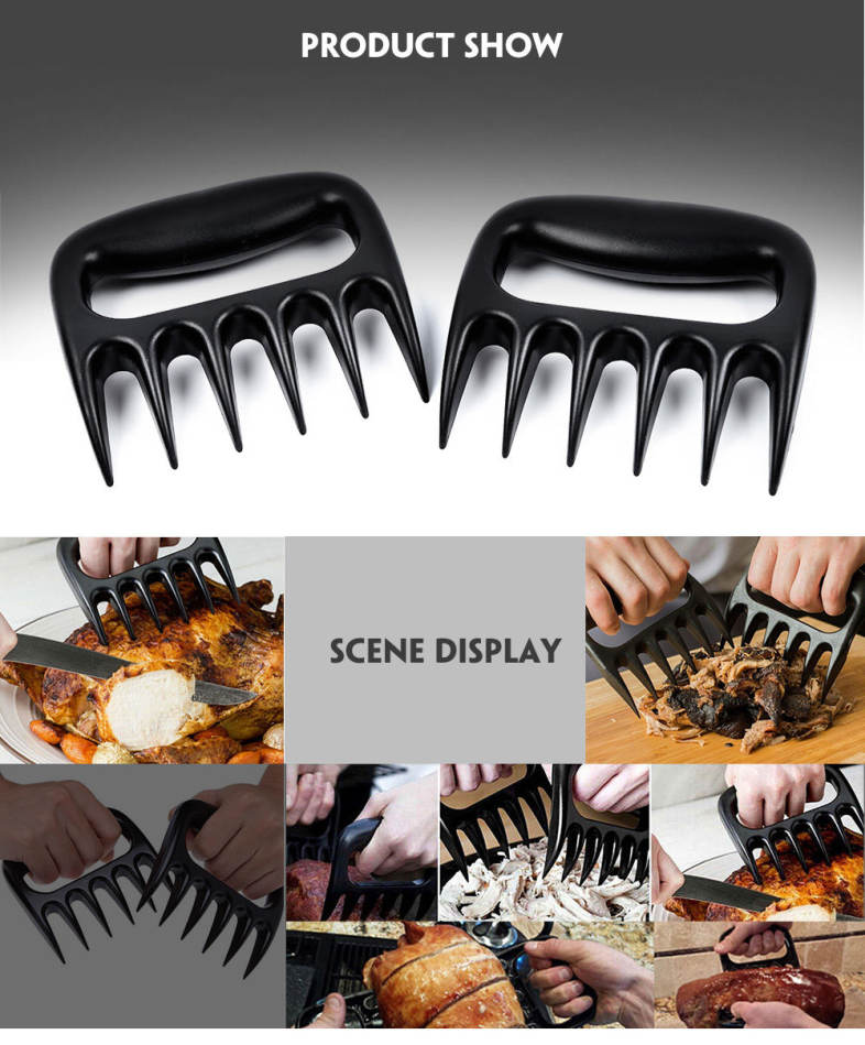 2pcs Claw Shape Meat Forks Shredding Handler Pork Chicken Shredder Barbecue Tools