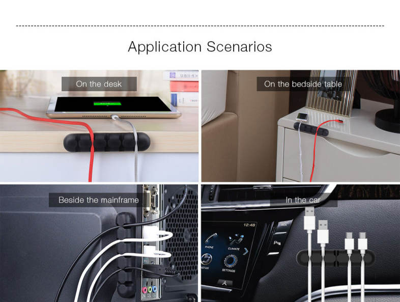 ORICO Desktop Cable Storage Management Silicon Charger Wire Organizer Holder Clip