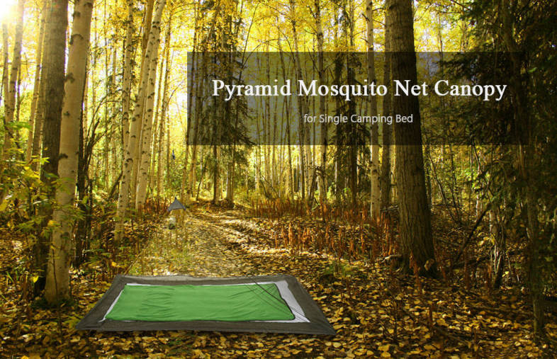 Outdoor Compact Lightweight Tent Mosquito Net Canopy for Single Camping Bed