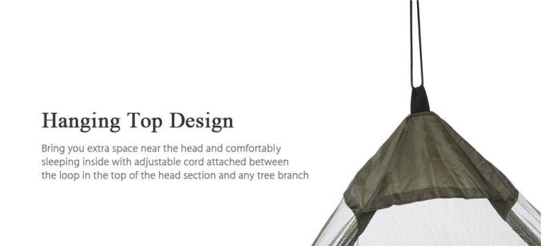 Outdoor Compact Lightweight Tent Mosquito Net Canopy for Single Camping Bed
