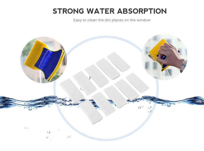 10pcs Soft Window Double Side Glass Wiper Cleaning Cloth