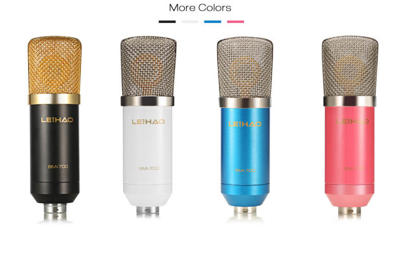 LEIHAO BM - 700 Professional Condenser Microphone Studio Broadcasting Recording